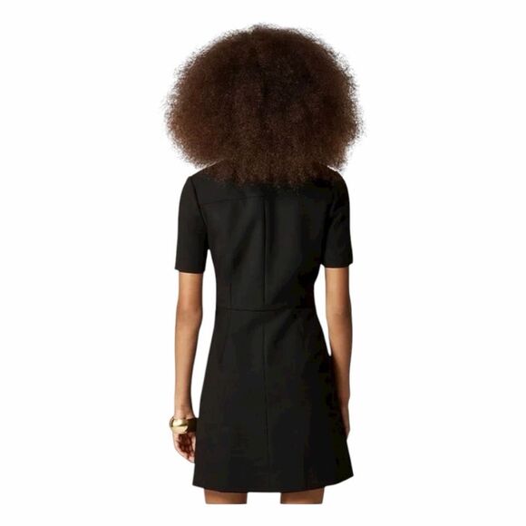 J. Crew Parc Dress Black Carrmen Four Season Stretch Fabric 12 Tall - Picture 4 of 11